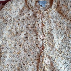 Ecoco Women's Cream and Yellow Skirt Set